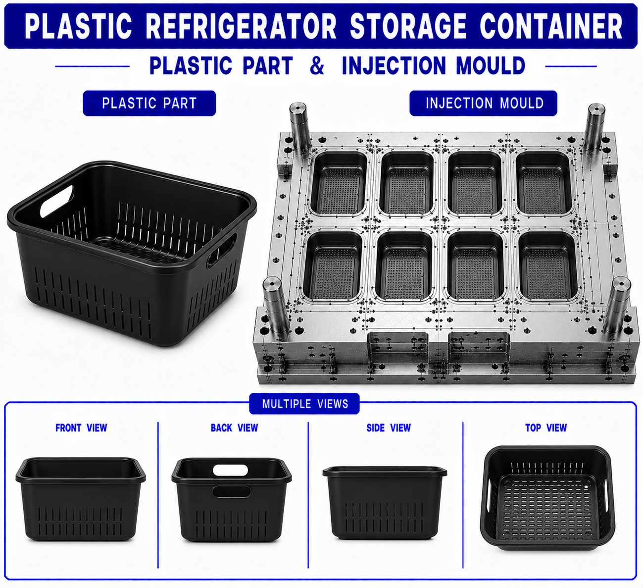 Plastic Refrigerator Storage Container Mould and Moulding Service